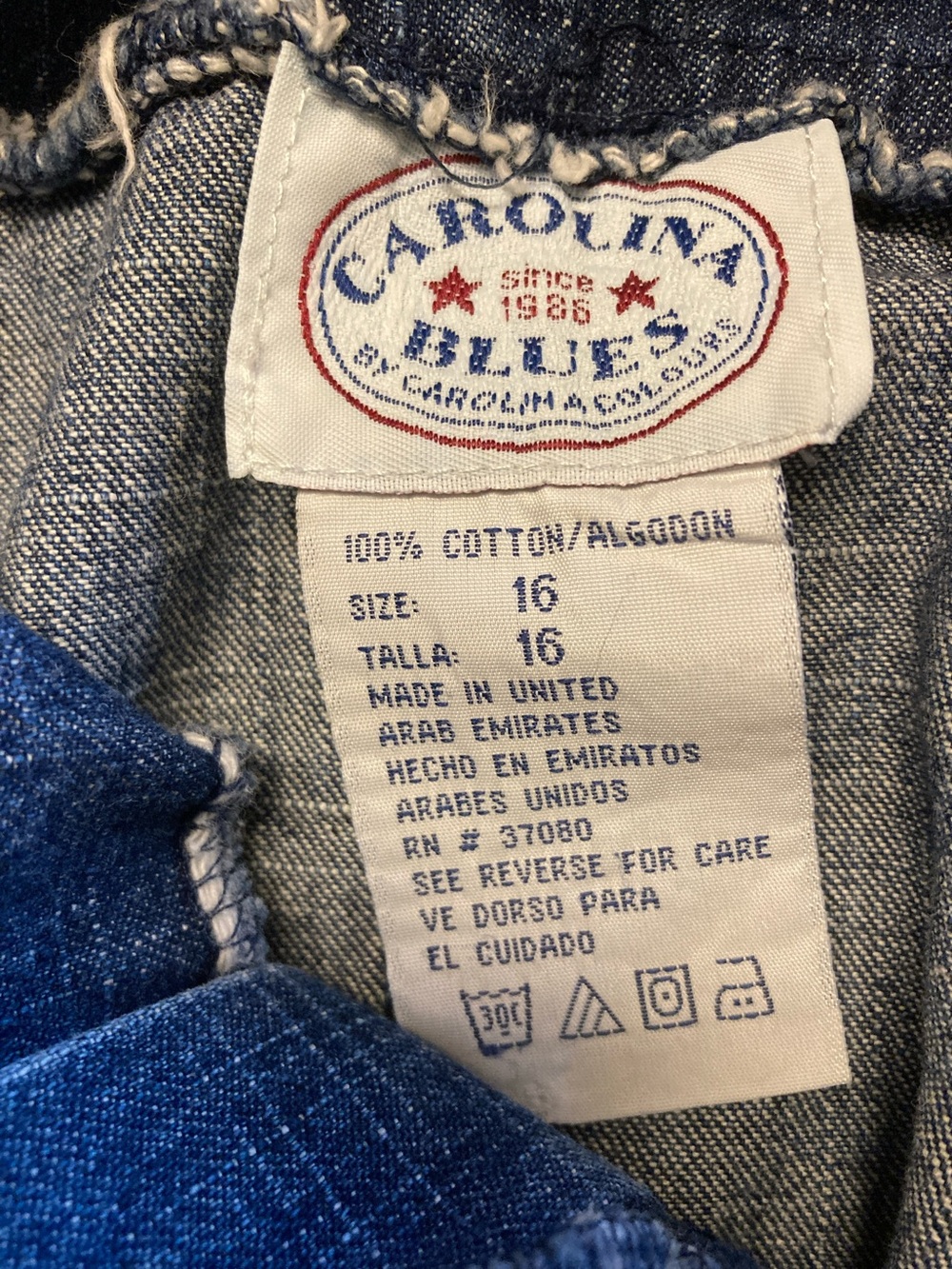 Carolina Blues Denim Mini Skirt with Belt - Picture 3 of 8